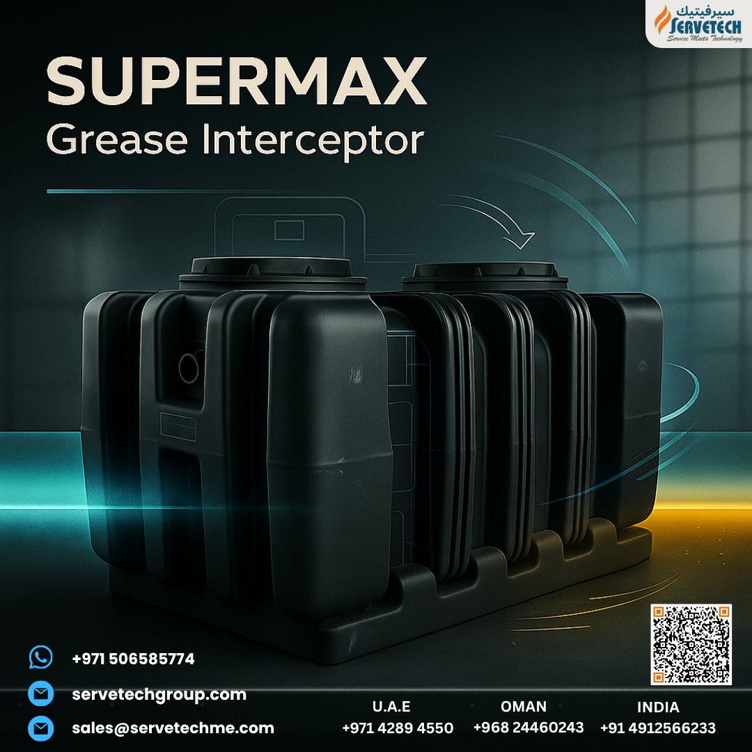 Servetech_'s tweet image. 🛢️ SUPER-1000 SUPERMAX Grease Interceptor — 1,000 gal of heavy-duty, code-ready performance.
Seamless HDPE body, H-20 ductile-iron lids (40,000 lb proof), above/below-ground ready &amp;amp; ASME/CSA/IAPMO certified.
📩 DM for specs &amp;amp; quote.
#GreaseInterceptor #FOGManagement #Servetech