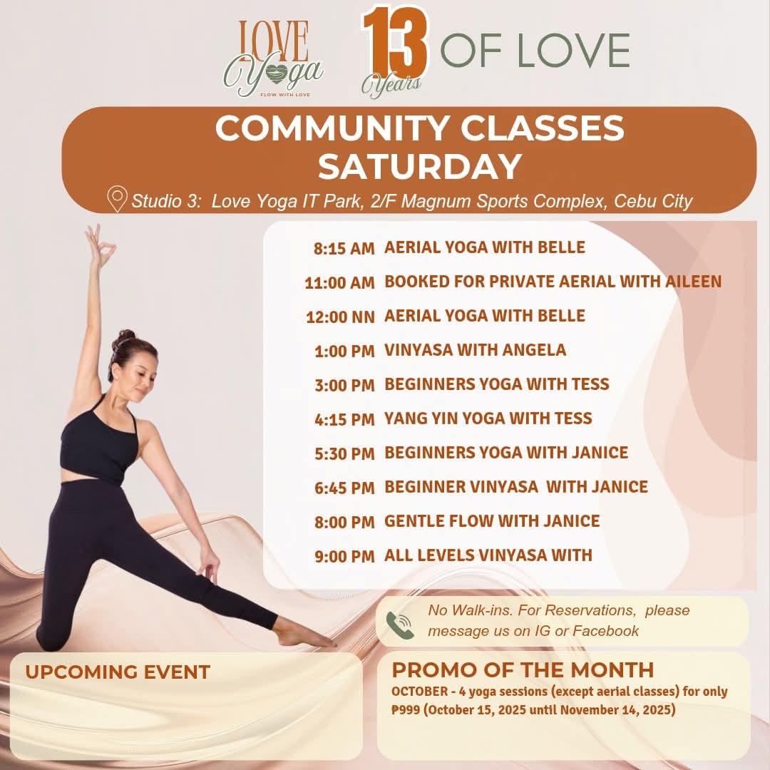 janicenitnit's tweet image. 🌷🌻 Join me  SATURDAY 5.30PM Beginners Yoga, 6.45PM Beginner Vinyasa, 8PM Gentle Flow classes at Love YOGA WORLD  🧘‍♀️🧘🧘‍♂️ To register, click the link. 👇Love and gratitude. ❤️💮 Namaste. 🙏🍃 #beginnersvinyasa #beginnersyoga  #gentleflow #yogainspiration 
instagram.com/p/DQLpWT6DNpP/…