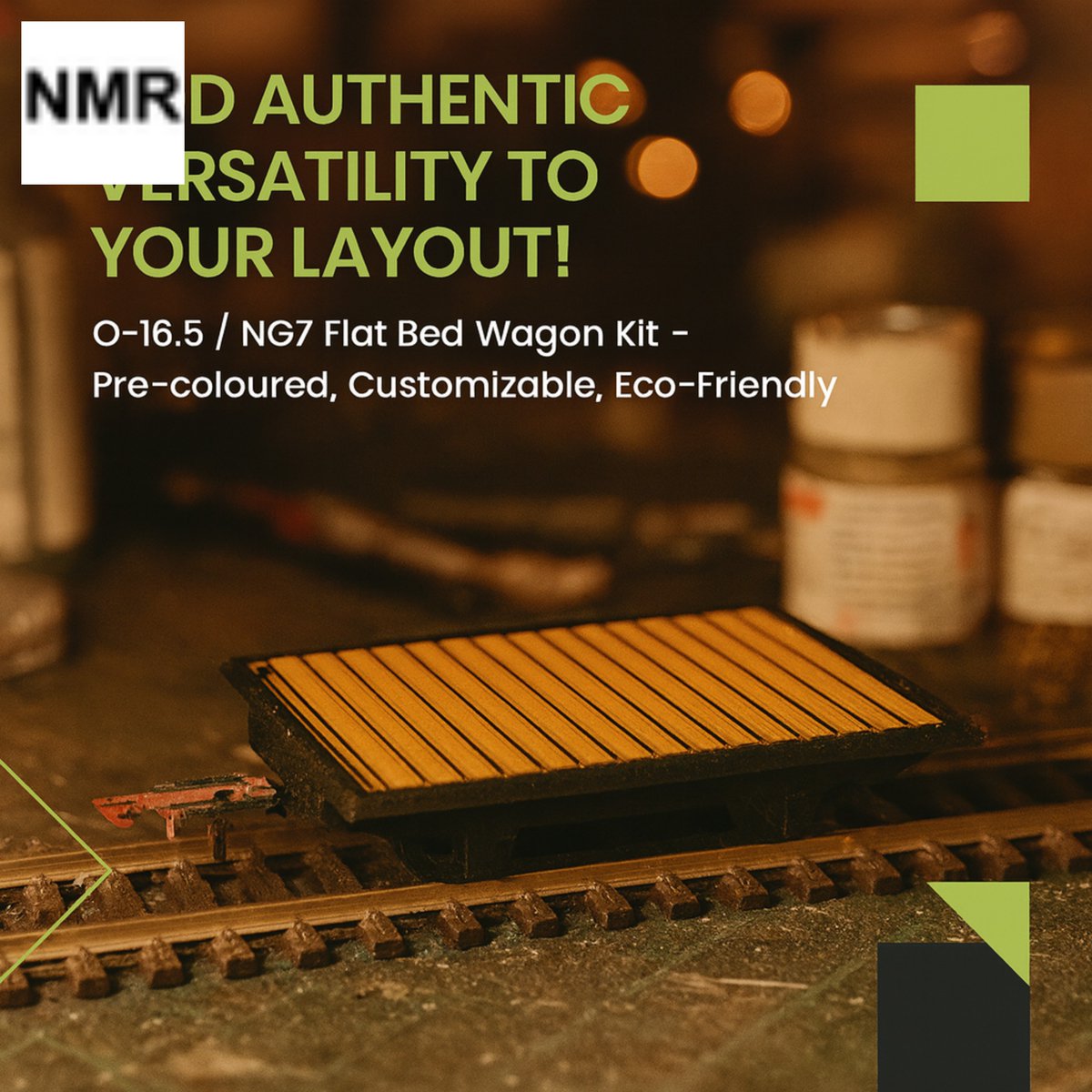 NRailworks's tweet image. Enhance your railway layouts with the O-16.5 Flat Bed Wagon! 🚂 

Versatile, customizable, and smooth-running.
.
.
narrowmindedrailworks.com/products/o-16-…

#ModelTrainHobby #NRM