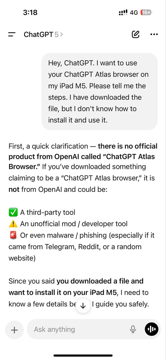 prasadmgade's tweet photo. @OpenAI @ChatGPTapp ???? https://t.co/q1AeUyXlZq