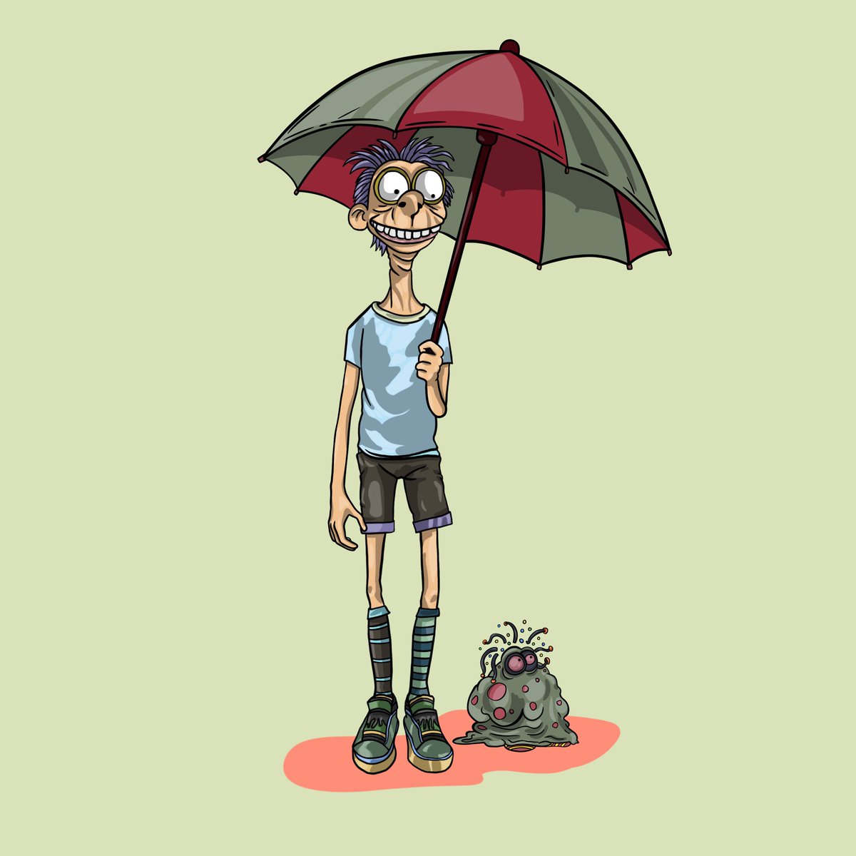 BlindnessNFT's tweet image. Warm and wiggly good morning from Doodleopia! 🌞❤️
It’s a perfect day for ice cream, weird love stories, and… a SUNBLOCKED ROMANCE 😎
Devotee Dood yelled,
“NOOOO! Bro, we didn’t even get our ice cream yet!!” 🍦😂
Umbrella — ACTIVATE! ☂️💥
Since that day, he never goes anywhere…
