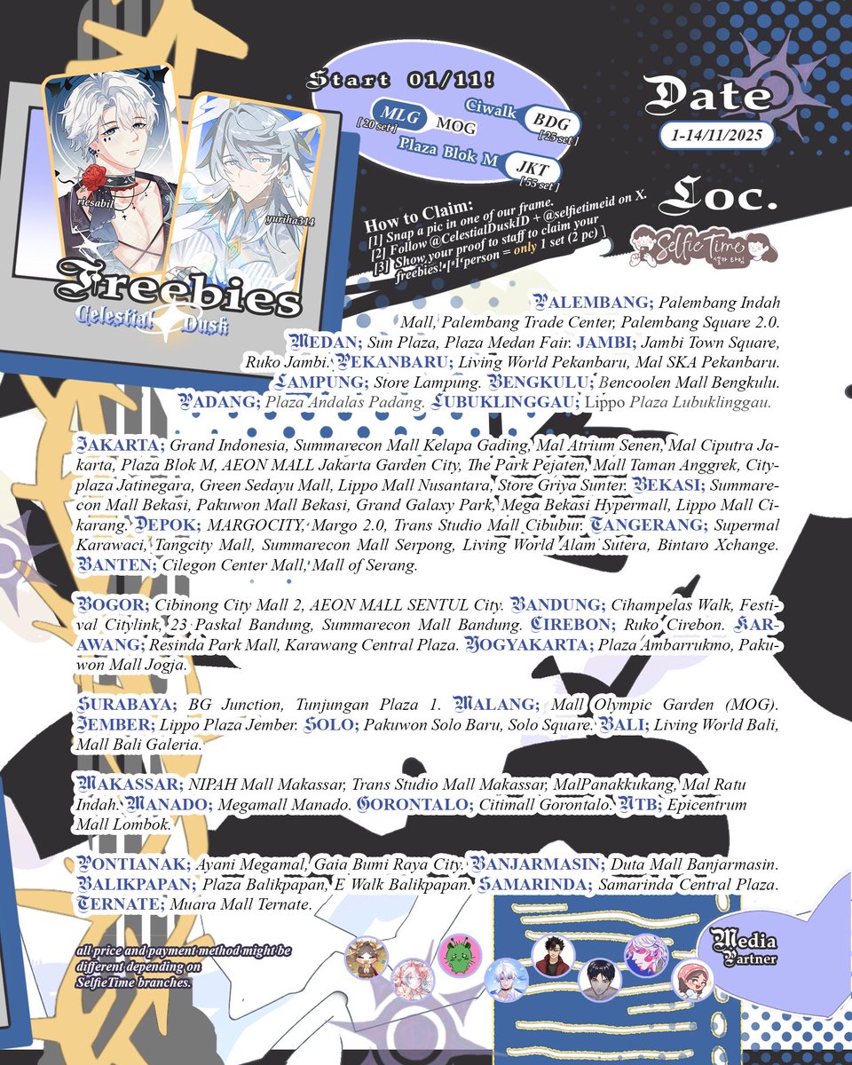 celestialduskid's tweet image. ⏾⋆.˚ 𝐰𝐡𝐞𝐧 𝐥𝐢𝐠𝐡𝐭 𝐦𝐞𝐞𝐭𝐬 𝐭𝐞𝐦𝐩𝐭𝐚𝐭𝐢𝐨𝐧 ⊹ ࣪ ˖✦

Sunday &amp;amp; Phainon Photo Frame Event by. ( @CelestialDuskID )

🗓️ Nov 1—14, 2025
📍@selfietimeid

Grab your freebies, strike a pose, and don&apos;t forget to tag us #CelestialDusk2025 #SundayPhainonEventINA!