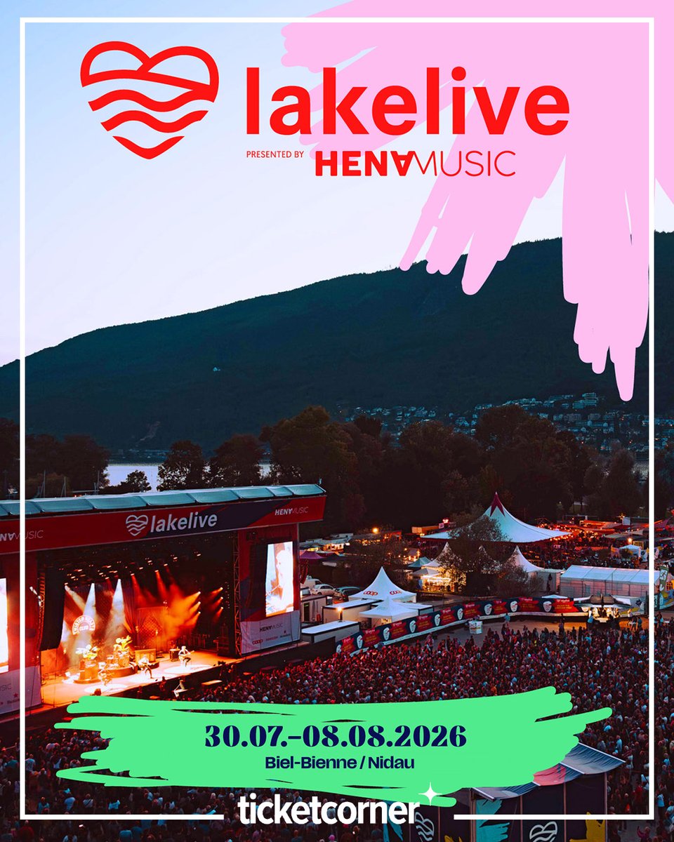 ticketcorner_R's tweet image. Vous connaissez le #LakeliveFestival  🌅🎶?!
Il se déroule sur les magnifiques rives du lac de Bienne et pour son édition 2026, Macklemore et Amy Macdonald sont déjà annoncés 🤩

Les 🎟️ sont ici: brnw.ch/21wWVo9 ⬅️ #Ticketcorner