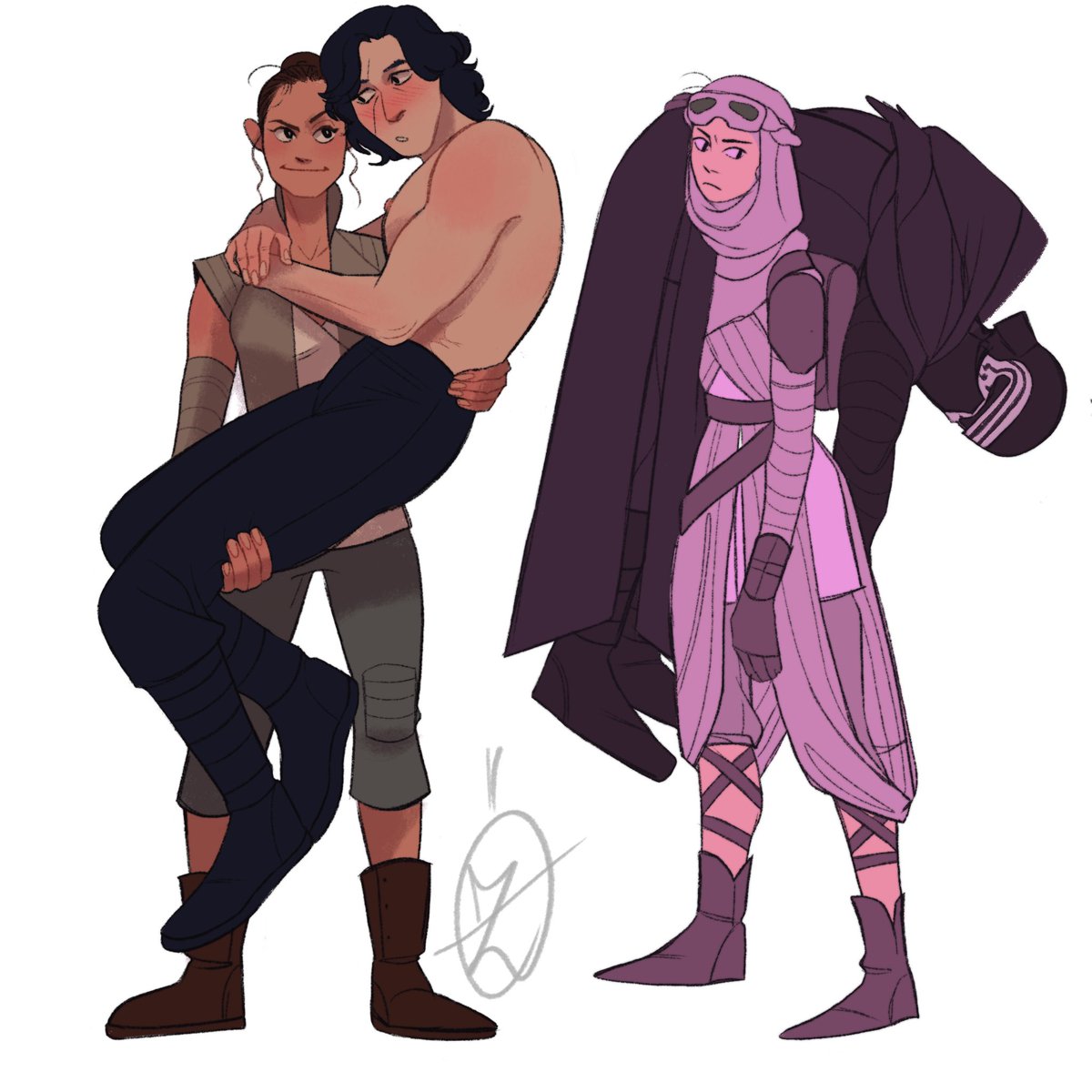 Posting these old ass doodles 🥴 #TheHuntForBenSolo #reylo #reyloart