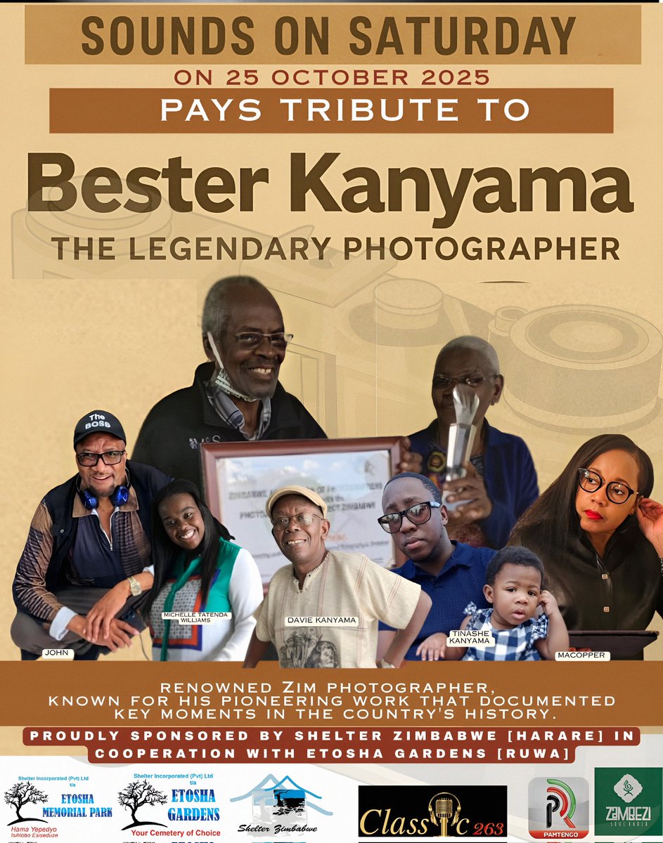 The joy ride that is SOUNDS On SATURDAY . This week, we pay tribute to Zimbabwean Premier photographic practitioner Mudhara BESTER KANYAMA, 
drive.google.com/file/d/1xJneux…
<a href="/mapurisana/">Terry Mapurisana</a> <a href="/classic263/">Classic263</a>