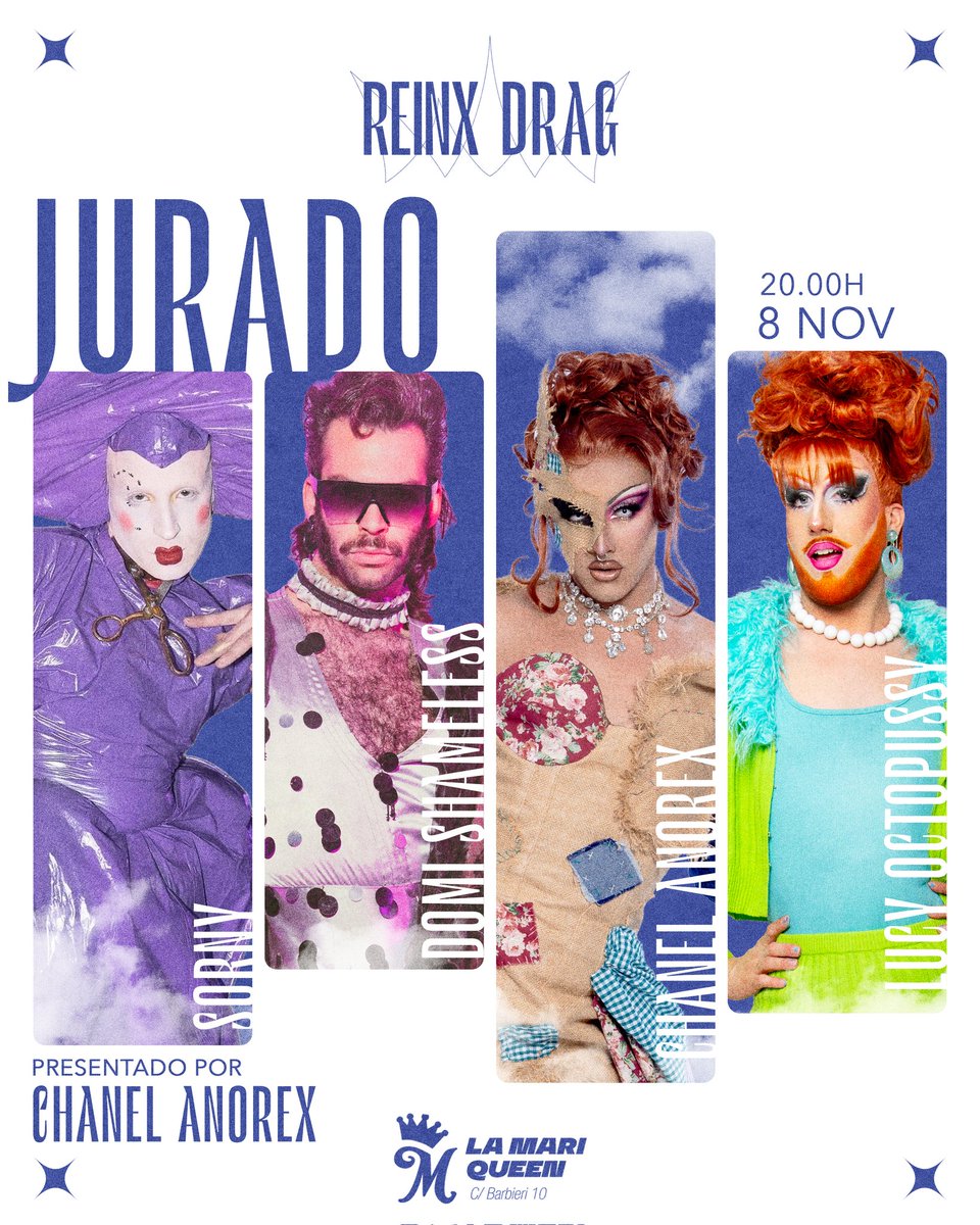 Tras el éxito de la inauguración de la temporada 4, ¡volvemos con una segunda gala! ¿Qué team sois?

Os esperamos el próximo sábado 8 de NOVIEMBRE en La Mariqueen, presentado por nuestra ya querida <a href="/ChanelAnorex/">Chanel Anorex</a>.