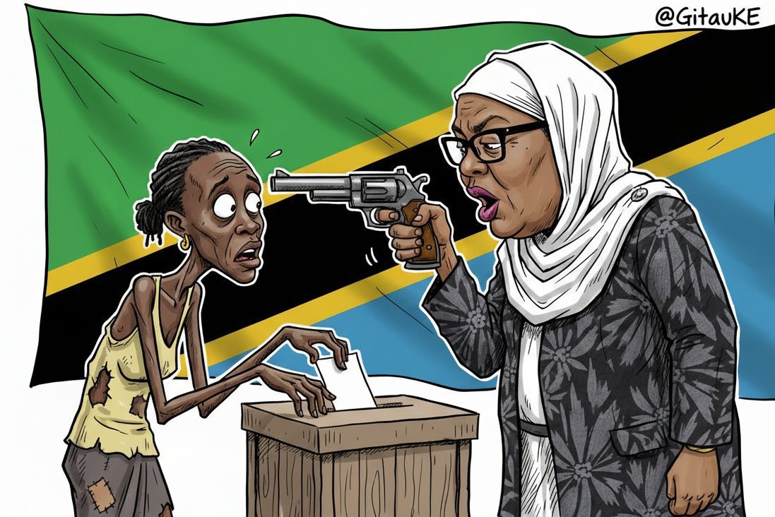 C_NyaKundiH's tweet image. Voting in Tanzania be like