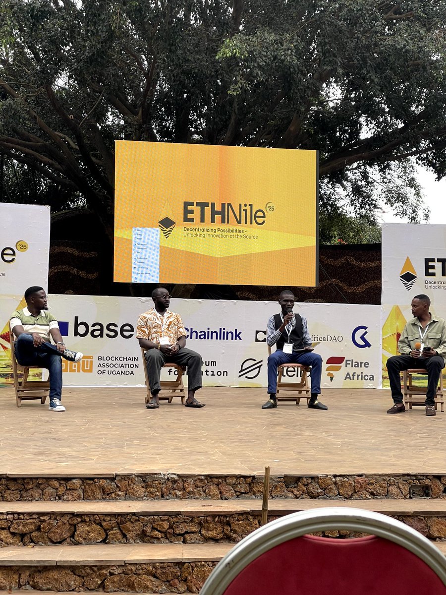 ETHNile_'s tweet image. We’re bringing minds together
Our panelists @saint_brisa, @0xeliashezron, @nasasira_daniel and Fedrick are now live at #ETHNile, unpacking the role of Blockchain, Stablecoins, and Digital Assets in driving the next phase of digital transformation in Africa.
Big ideas, Big impact