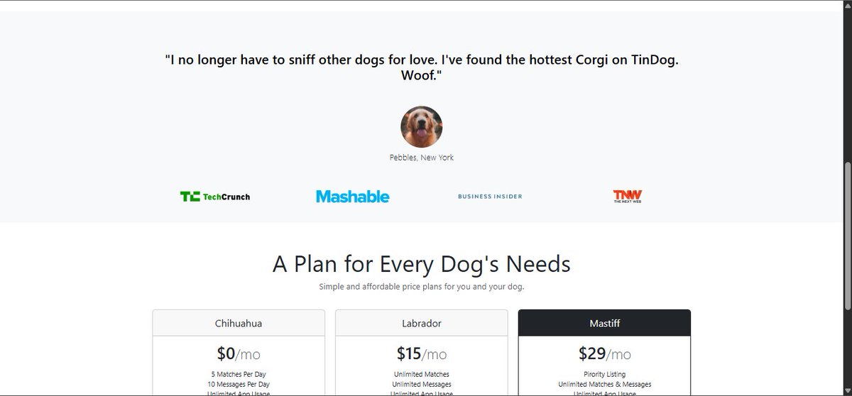 chiragdhawan07's tweet image. Day 58 (Part 2) of #100DaysOfCode
Project: TinDog Website

Today’s wins:
• Added testimonials, pricing &amp;amp; footer sections
• Mastered Bootstrap cards &amp;amp; responsive grids
• Completed full responsive TinDog landing page

Code in Day58_Part2_TinDogWebsite📂  
github.com/chiragdhawan07…