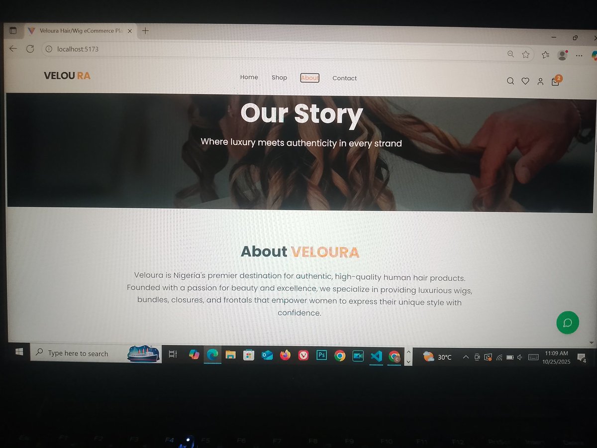 tech_evolv's tweet image. Just wrapped up building the Veloura Hair eCommerce Platform 💇♀️💻
From concept to code — NOT LIVE YET!
Feeling proud, inspired, and ready for what’s next ✨
#WebDevelopment #ReactJS #BuildInPublic #WomenInTech