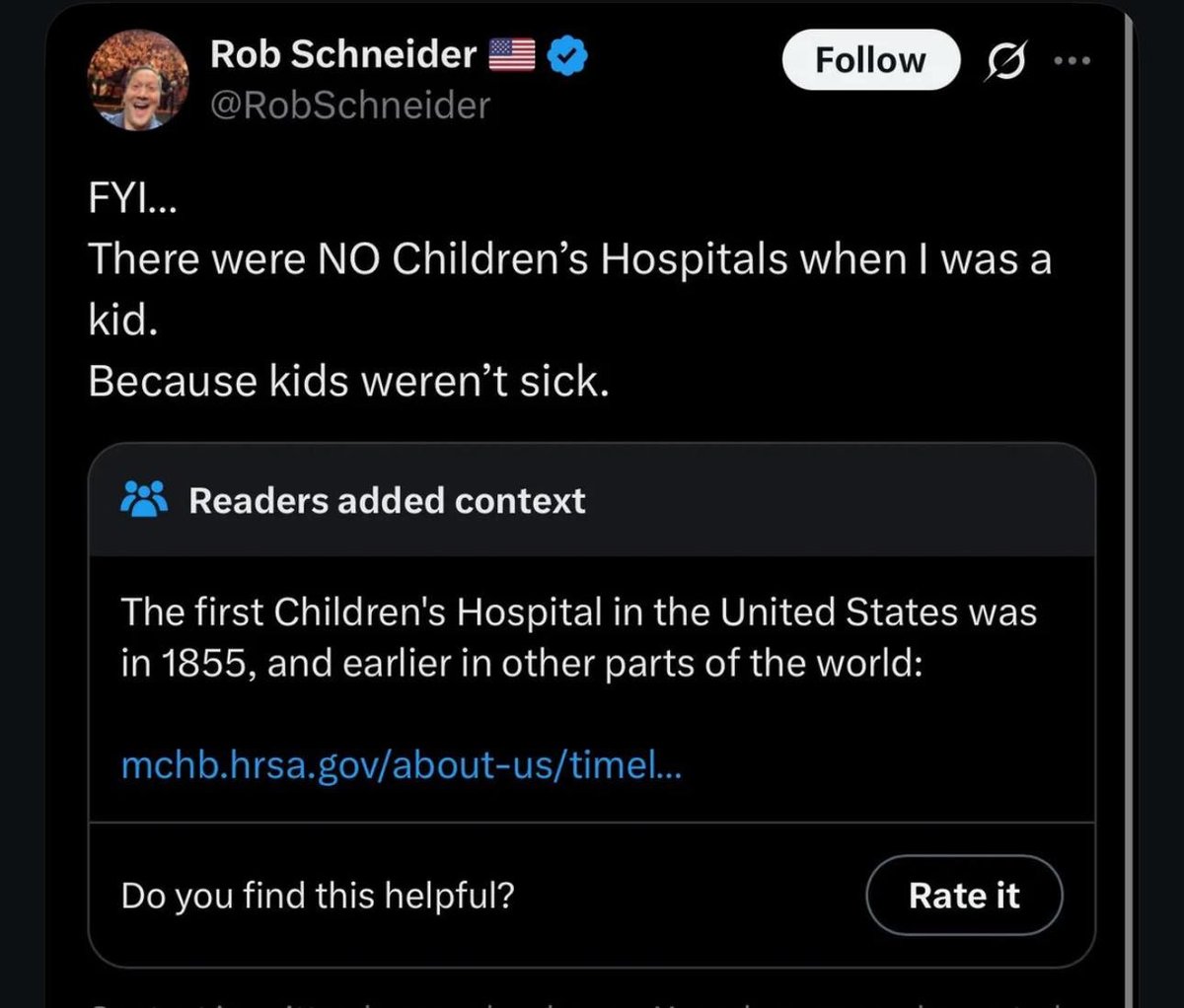 Man Rob Schneider is old as fuck I guess 🤷