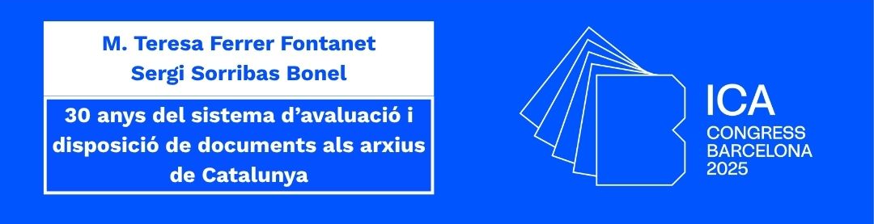 La CNAATD a <a href="/ICABcn2025/">International Archives Congress ICA Barcelona 2025</a> 

"30 anys del sistema d’avaluació i disposició de documents als arxius de Catalunya. Evolució, resultats i propers reptes."
M. Teresa Ferrer Fontanet i Sergi Sorribas Bonel

Sesión de pósteres 2
Data 28/10/2025:  16:15-16:45 h.

<a href="/patrimonigencat/">Patrimoni</a>