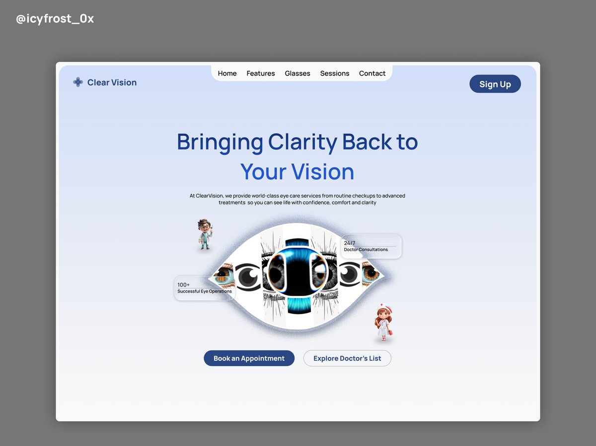 icyfrost_0x's tweet image. Hero section exploration does this feel safe 🙂
#UIUXDesign #herosection #webdesign