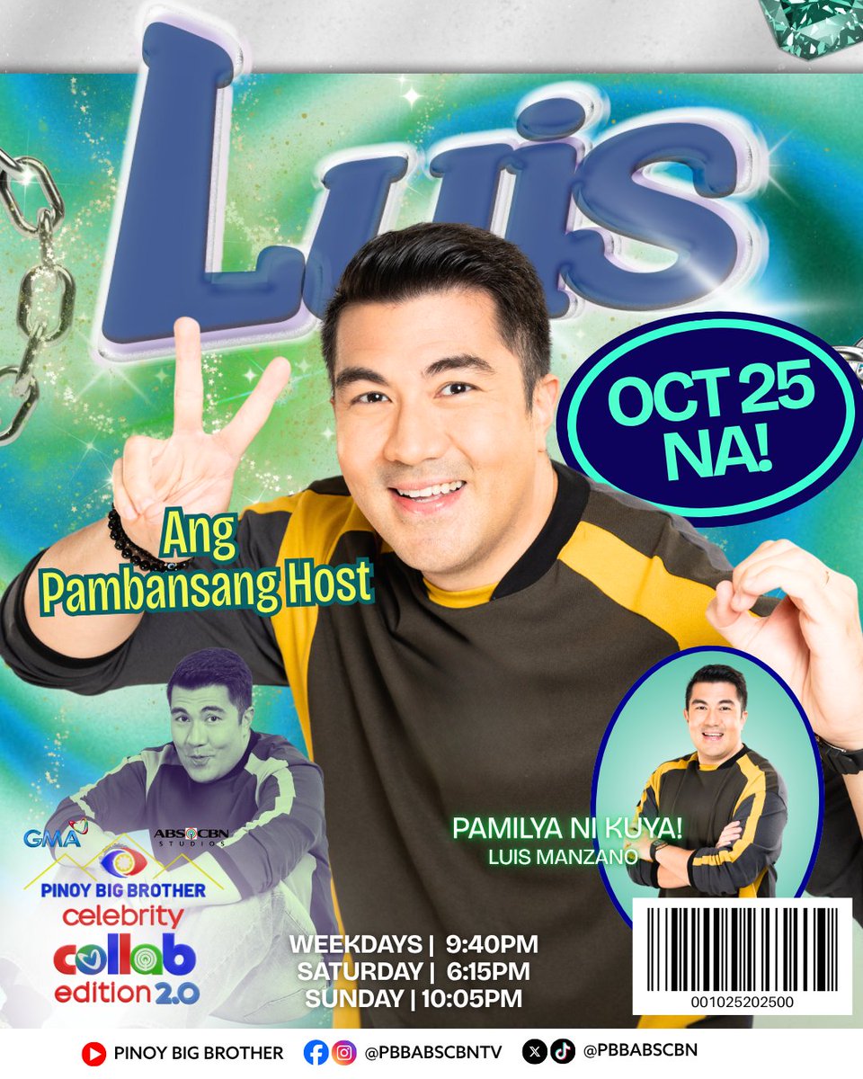 EXCLUSIVE ISSUE: The return we’ve been waiting for. 🗞️

Ang Pambansang Host, Luis Manzano, is finally back home — reunited na sa Pamilya ni Kuya! 🏠

✨ PBB Celebrity Collab Edition 2.0

#PBB20 #PBBCollab2point0