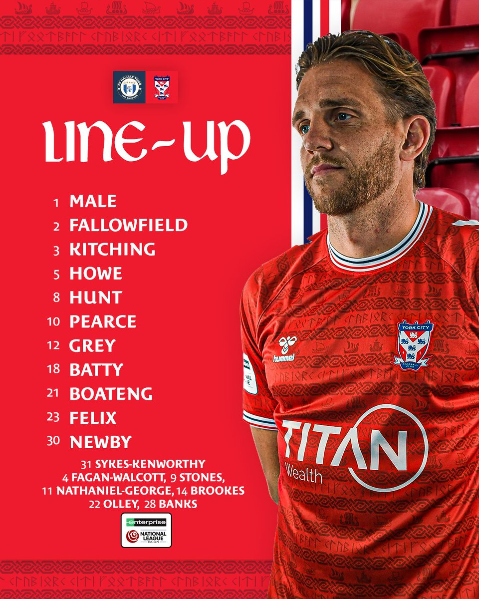 📋 Your Yorkshire derby Minstermen!

#YCFC 🔴🔵