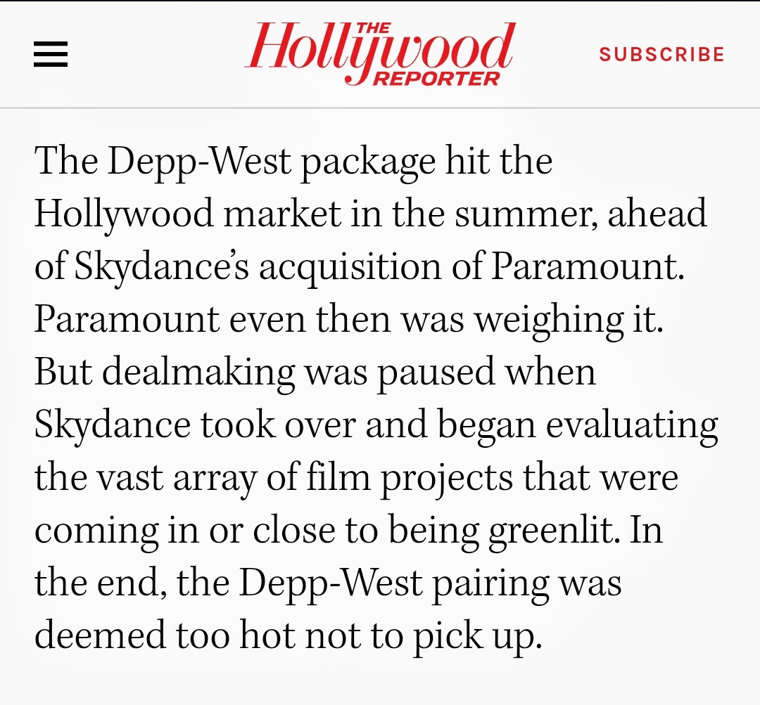 #JohnnyDepp #Paramount
"Depp is funding the movie"

Amber Heard’s clown army is spiraling after their "Depp is unemployable" lie totally collapsed💀