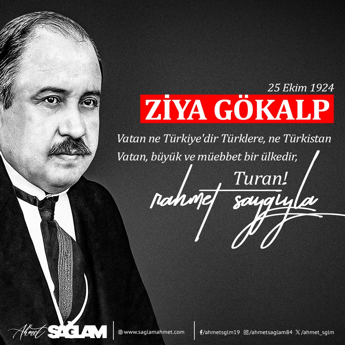 #ZiyaGökalp’i Saygı ve Rahmetle Anıyoruz!

Türk düşünce hayatının öncülerinden, millî kimliğimizin fikir mimarlarından Ziya Gökalp’i vefat yıl dönümünde rahmet ve minnetle anıyoruz.

Ruhu şad, idealleri ebedî olsun. 🇹🇷