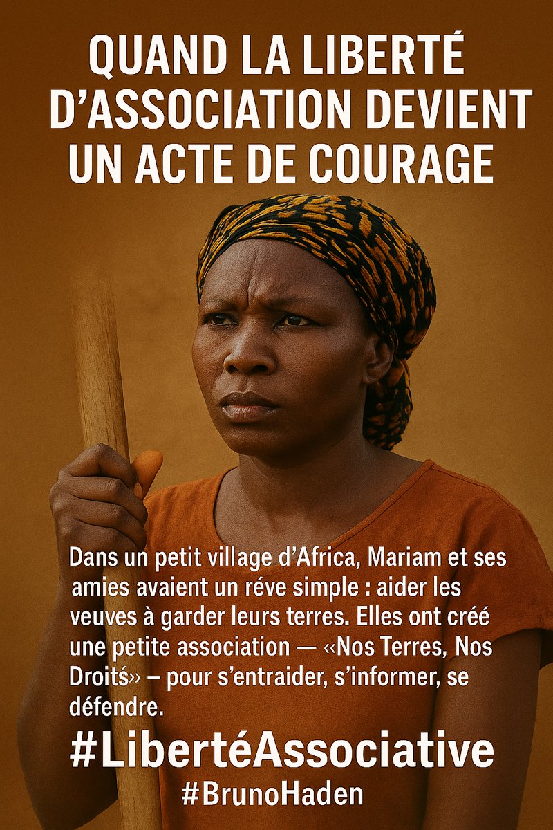 « L’histoire de Mariam nous rappelle que défendre la liberté d’association, c’est défendre le droit de chaque citoyen à faire entendre sa voix. 🕊️ #LibertéAssociative #BrunoHaden »
