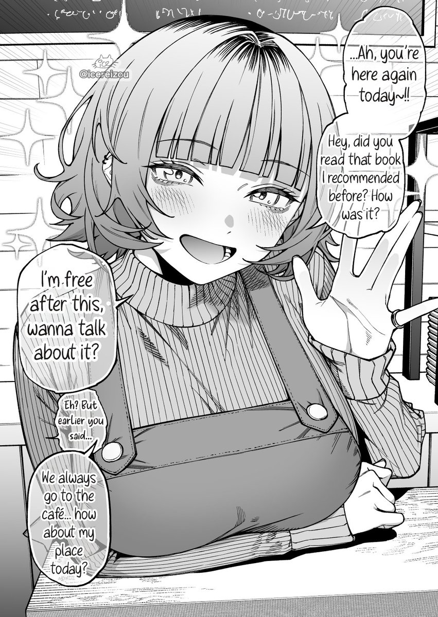 Chocolate Mint (@player1_please) on Twitter photo A café staff who’s only kind to me…
Eng ver✨ A café staff who’s only kind to me…
Eng ver✨