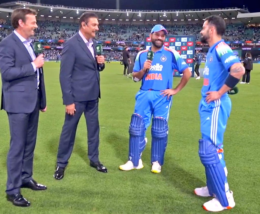 ImHydro45's tweet photo. Ravi Shastri said🎙️ : Somebody was calling you both Non Committal. (Everyone laughs) https://t.co/cI4MjtxmUT