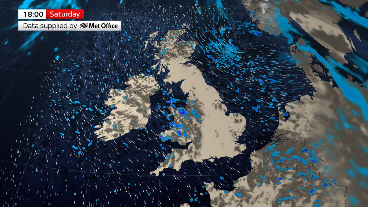 Feeling cold today, especially in the northwesterly wind, with gales possible for North Sea coasts. There'll be sunny spells, but showers will affect the north and west, some heavy, prolonged and even wintry on Scottish mountains. Your local forecast here: news.sky.com/weather
