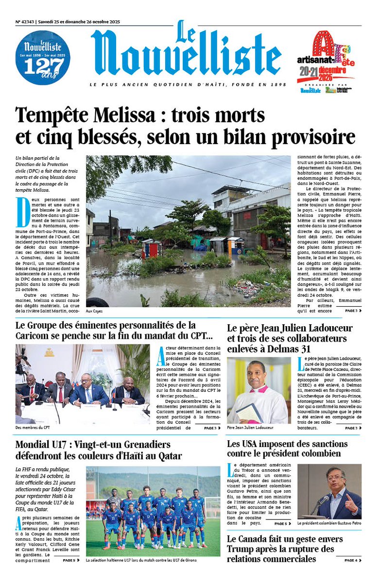 Editorial

Quel sera le legs du CPT ?

Le Nouvelliste | Publié le : 2025-10-25

À quelques mois de la fin du mandat du Conseil présidentiel de transition, à moins d'un miracle, on peut déjà répondre qu’il ne laissera pas un bilan remarquable à la postérité. 
L’avenir n’étant pas