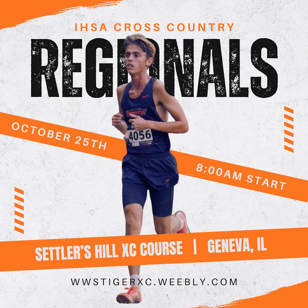 wwsXCTF's tweet photo. IHSA Regionals today! 8:00 AM at Settlers Hill in Geneva. Go Tigers! https://t.co/J4MKtUcHjf