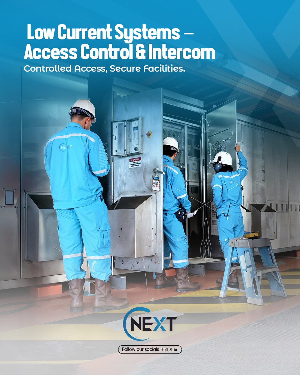 cnextsa's tweet image. Controlled access. Maximum security.
Cnext ensures your facilities stay safe with advanced access control and intercom solutions.

#AccessControl #Cnext #SecureFacilities #LowCurrentSystems