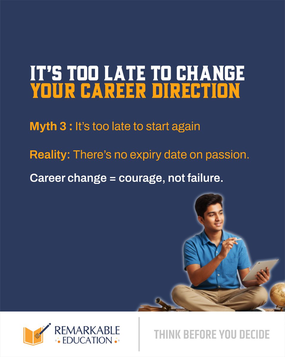 Remarkable2016's tweet image. Your career shapes your future — think before you choose.
#CareerGuidance #PsychometricAnalysis #StudentSuccess #YouthEmpowerment #CareerCounselling
@AshwiniVaishnaw 
@narendramodi
@startupindia
@investindiaofficial
@earning_real 
@nsdcindiaofficial
@meaindia1 
@Ra_THORe