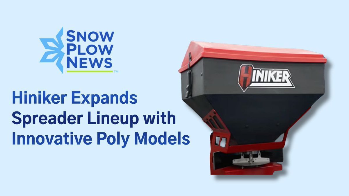 Snow Plow News sat down with Mike Zimprich of Hiniker to learn more about the company’s new poly tailgate spreaders, available in 6 and 10 cubic foot sizes. 

buff.ly/MvWsqWV