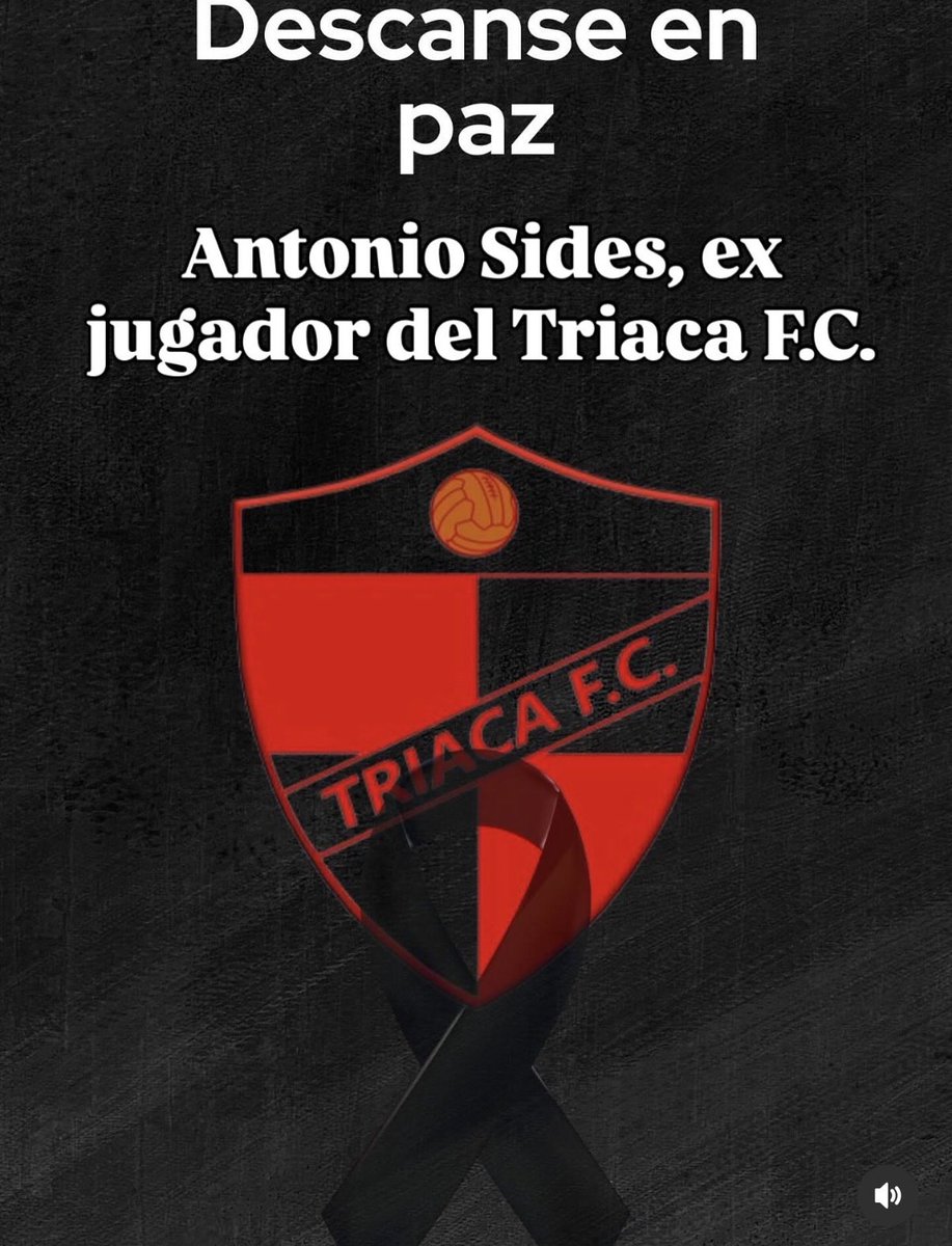 TriacaFC's tweet image. 🪽O B I T U A R I O 🪽

Desde el Triaca F.C. lamentamos la pérdida de Antonio Sides, quien fuera jugador de nuestro conjunto arlequinado. Nuestro pésame va para su familia en estos duros momentos. D.E.P ❤️🤍