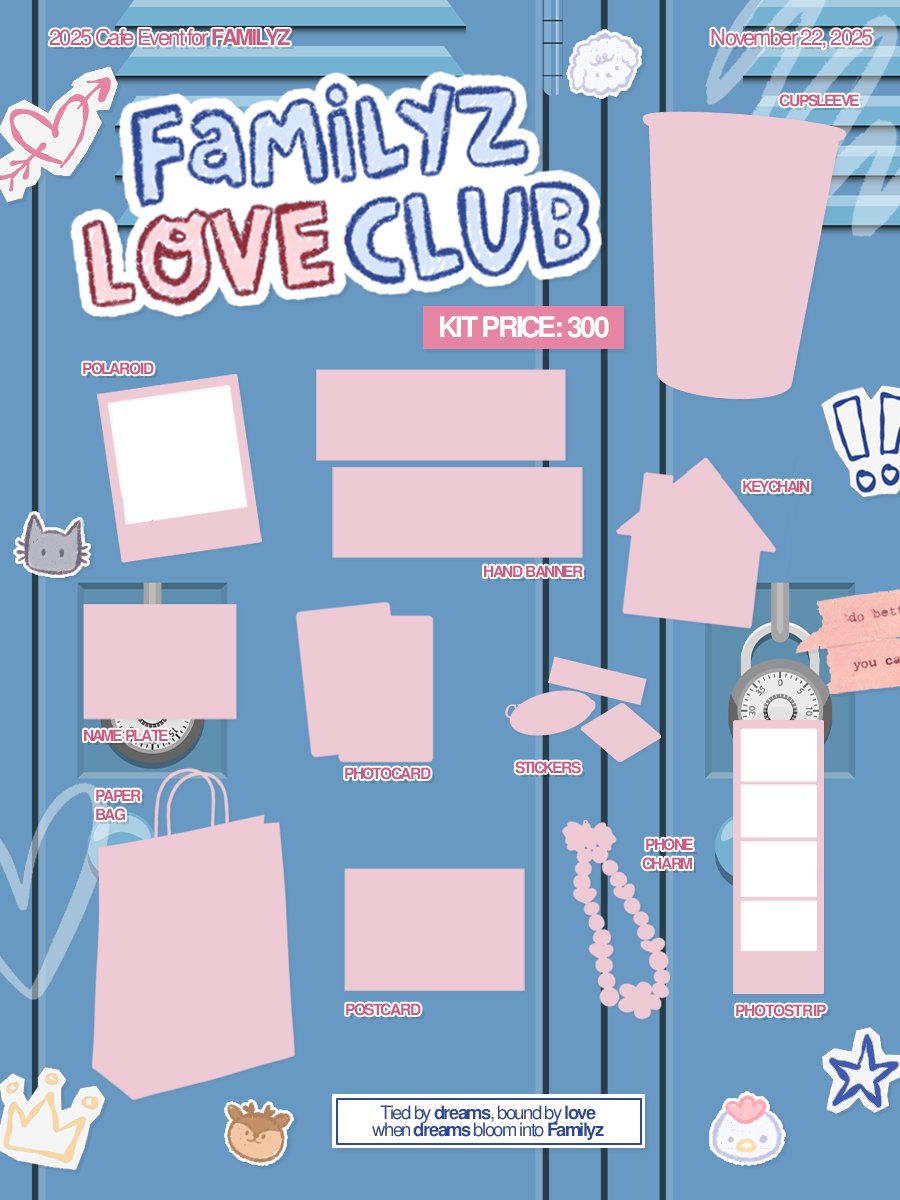 It’s time, Filo Familyz! 🩵

Registration for the 𝑭𝒂𝒎𝒊𝒍𝒚𝒛 𝑳𝒐𝒗𝒆 𝑪𝒍𝒖𝒃 cupsleeve event is NOW OPEN! 💌

🔗: forms.gle/McCasb5h9Ksm3L…

Don’t miss your chance—join the club and celebrate with us! See you there!😉

#FAMILYZLoveClub
#WhenDreamsBloomIntoFAMILYZ