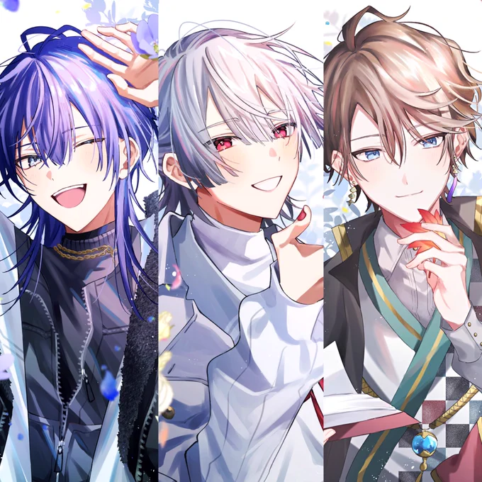 今年は3人お揃いな感じで描いてみた おめでとう〜