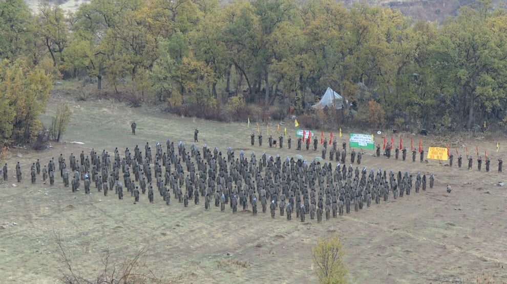 RojavaNetwork's tweet image. According to information obtained by Rojnews from reliable sources, the PKK will take an important step tomorrow
The details of this step will be shared with the public at the press conference to be held tomorrow.