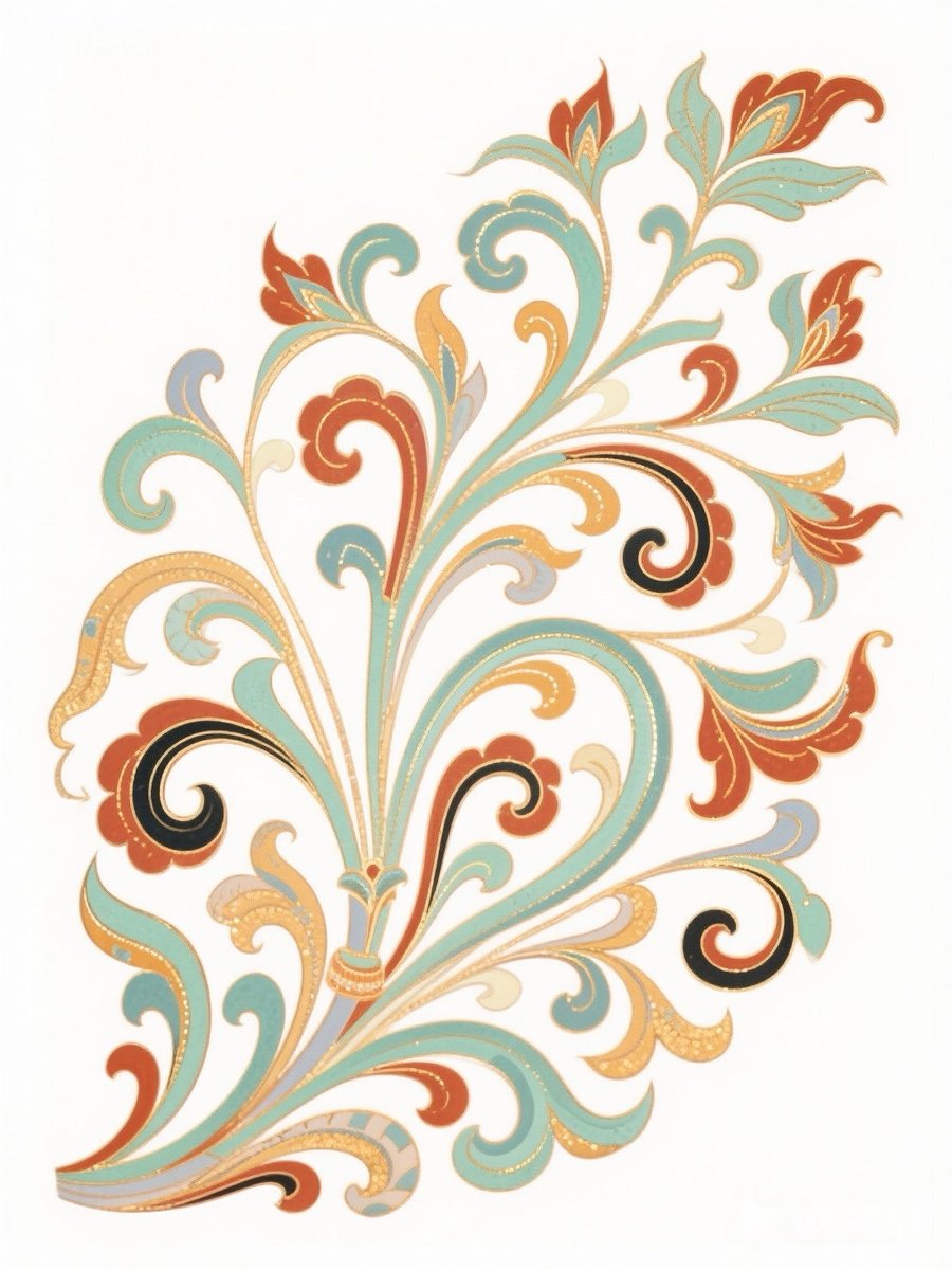 MiumiuHong's tweet photo. The Honeysuckle pattern, named after the resilient winter honeysuckle plant, Its symbolism lies deeply in its name: "enduring the winter without withering."

#Dunhuang #ChinesePatterns #CulturalHeritage #AIart https://t.co/VcN9qdGtrU