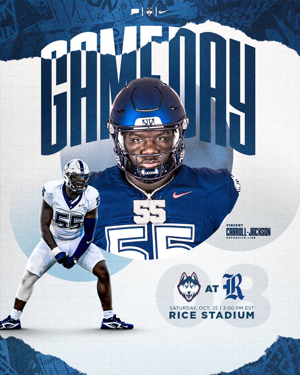 UConnFootball's tweet image. Gameday down south! 

🆚 Rice
⌚️3 PM EST 2 PM local time
📺 ESPN+
🏟️ Rice Stadium

#HuskiesOverEveryone