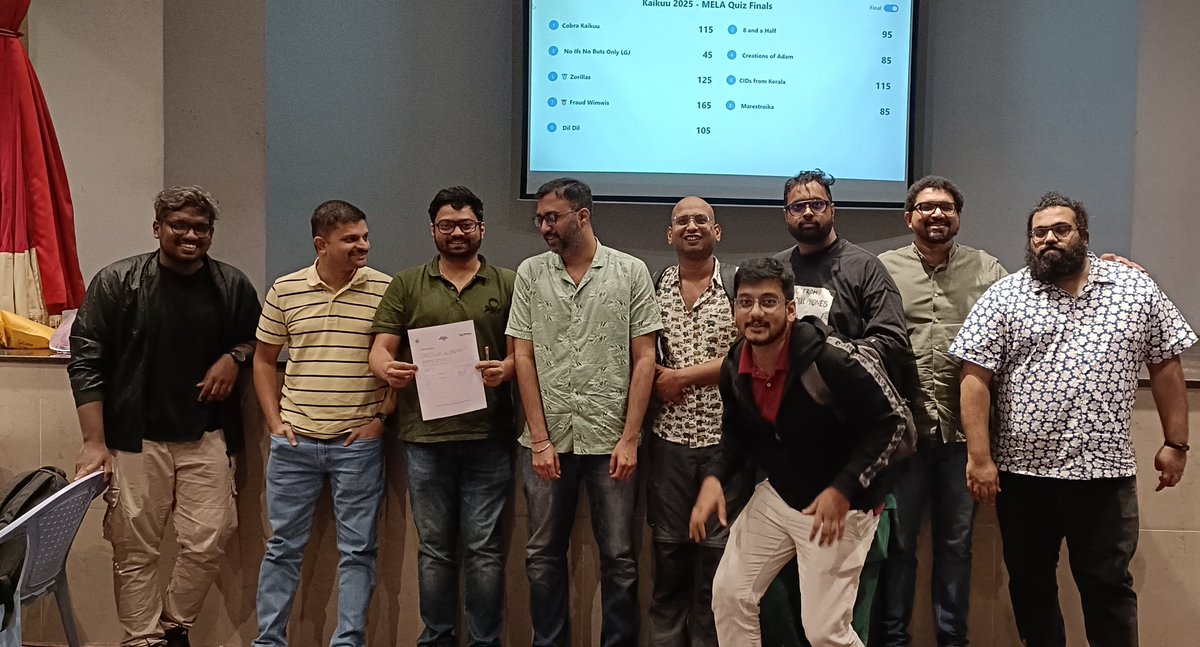 KCircleQuizzing's tweet image. Winners of MELA Quiz! Absolutely terrific set! Congrats all