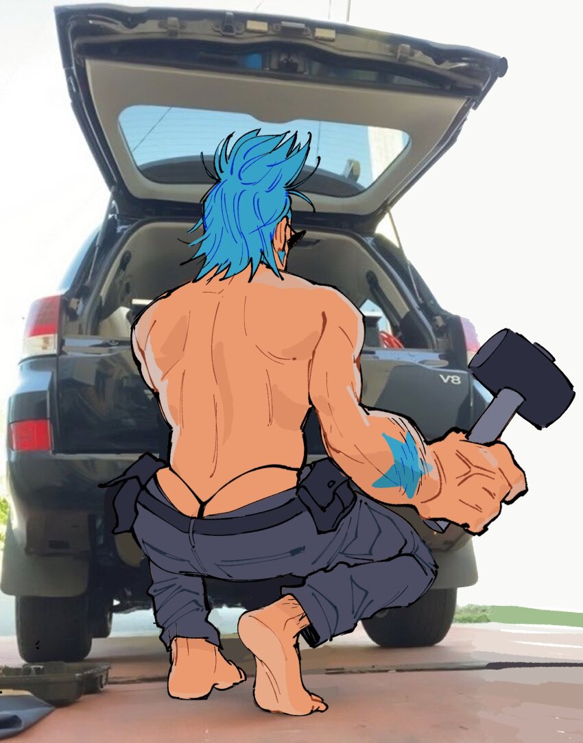 PervyCyborg's tweet photo. What? 

He's just fixing up his ride. https://t.co/LYmPQscSFl