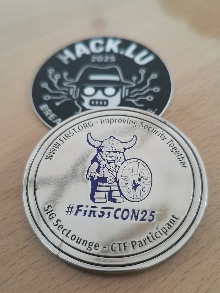 cyberpigsec's tweet image. Receiving the prize at the #hacklu #CTF award ceremony.