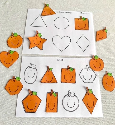 BeTheBestNanny's tweet image. Print and play this free shape matching game with the little ones in your care after reading &quot;The Legend of Spookley the Square Pumpkin” by Joe Triano on my nanny blog at wp.me/p1FOOL-4rH

#halloween #childrensbooks #matchinggame