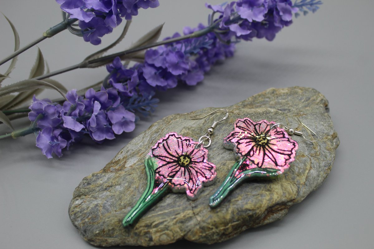 Flower Earrings, Daisy Statement Earrings, Stat... - Folksy folksy.com/items/8572513-… #newonfolksy