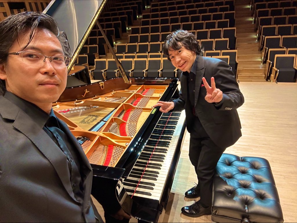 オーケストラパートは、仲良し乾くん。
いつもありがとう！
舞台上での演奏ではもちろんのこと、いろいろと音楽や作品についての熱い思いや解釈をありったけにぶつけても受け止めてくれるので、どこか心も整理される時間です🤭