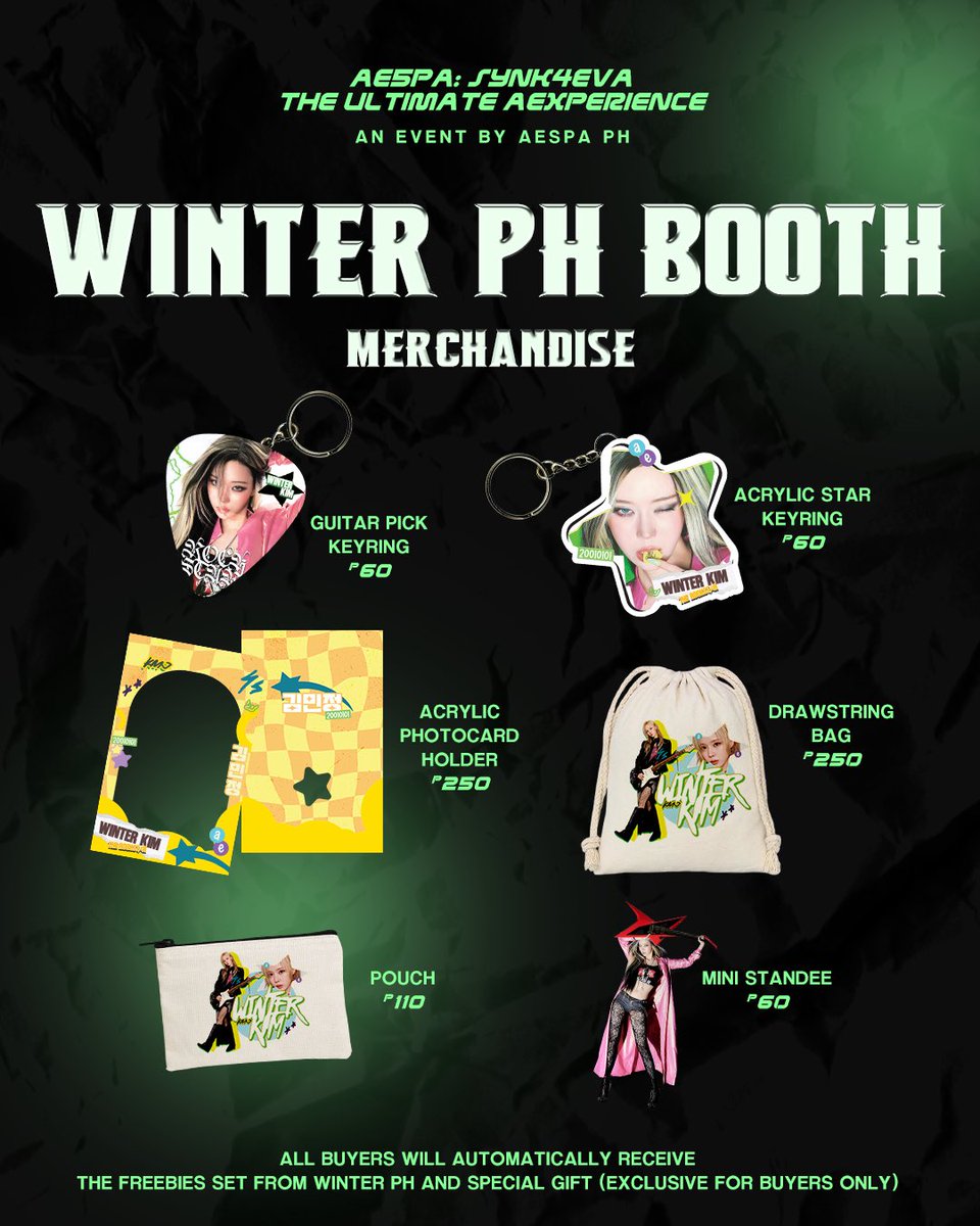 aespaWinterPH_'s tweet image. [WINTER PH] BOOTH &amp;amp; MERCH
𝐀𝐄𝟓𝐏𝐀: 𝐒𝐘𝐍𝐊𝟒𝐄𝐕𝐀
𝘛𝘩𝘦 𝘜𝘭𝘵𝘪𝘮𝘢𝘵𝘦 æ𝘹𝘱𝘦𝘳𝘪𝘦𝘯𝘤𝘦

Join us as we celebrate the 5th year anniversary of aespa with our very own #WINTER Anniversary Merch!⭐️

Order Form:  forms.gle/yghSt5mB5pf6M7…

Send us a dm if you have question ~