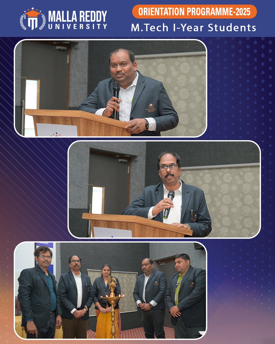 MRU_Hyderabad's tweet image. A warm welcome to our M.Tech pioneers of 2025! 🎓
Today marks the start of an exciting journey filled with research, innovation, and real-world problem solving at Malla Reddy University.