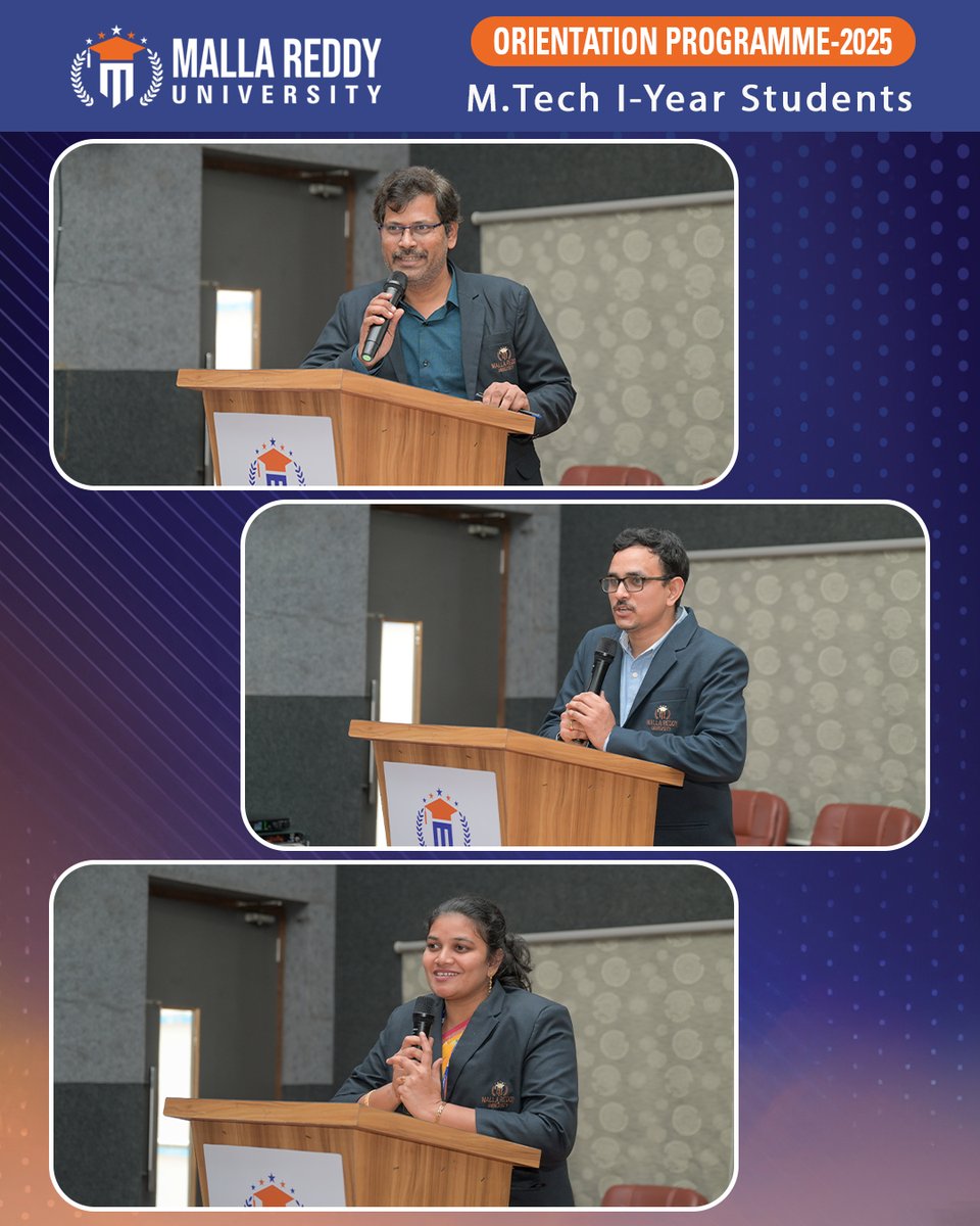 MRU_Hyderabad's tweet image. A warm welcome to our M.Tech pioneers of 2025! 🎓
Today marks the start of an exciting journey filled with research, innovation, and real-world problem solving at Malla Reddy University.