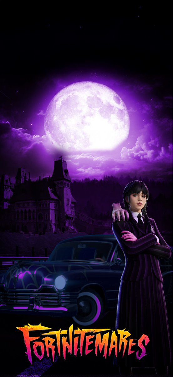 MRD2022's tweet photo. Look out #Fortnitemares Wednesday Addams &amp; Thing are here! 🤞🏼💀

Here’s my Poster &amp; Textless wallpaper 🪦🎃

#Fortnite #wednesday #WednesdaySeason2 #JennaOrtega #Graphics #Fortnitemares2025 #GraphicDesign #Textless #Wallpaper #addamsfamily #spookymonthfanart #WednesdayAddams https://t.co/xtX0G0ksUU