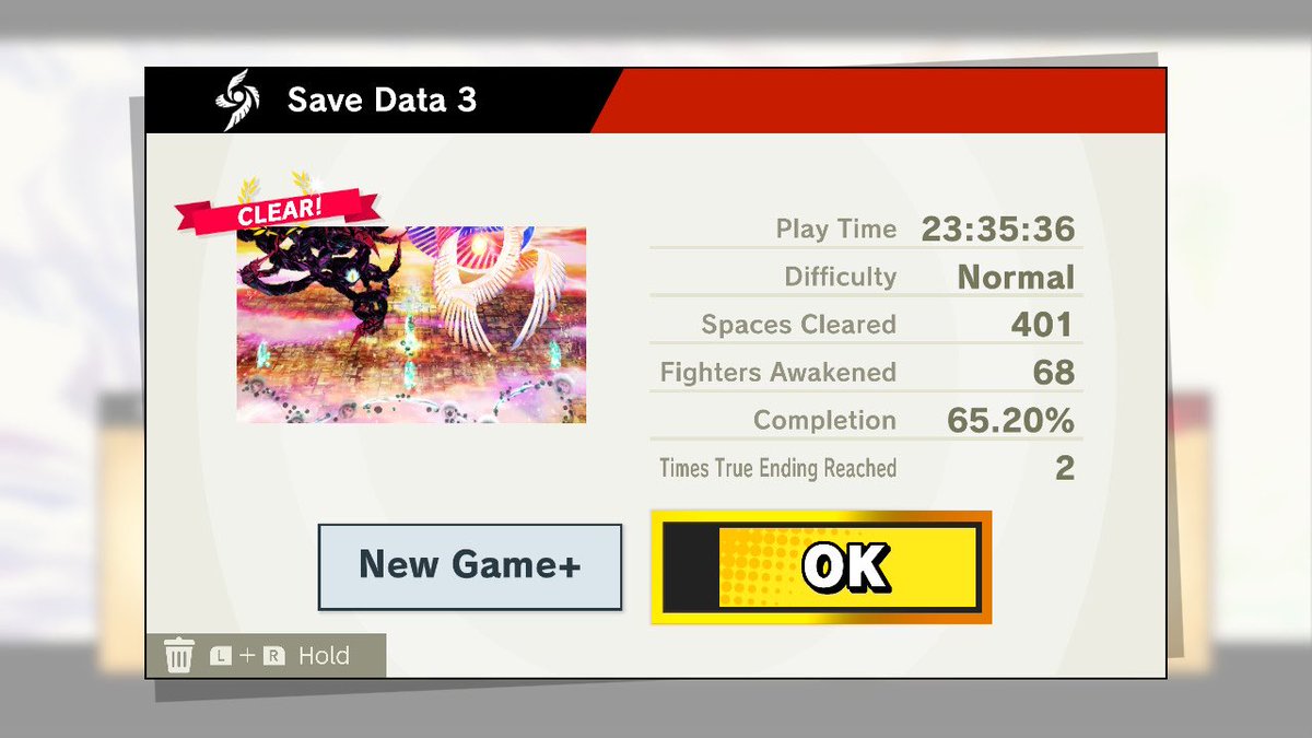 ToadlyToad's tweet image. Finished my New Game+ run of WoL. I enjoyed this more than Subspace overall, spirit battles are so much fun and it helps that Ultimate feels way better to play than Brawl imo