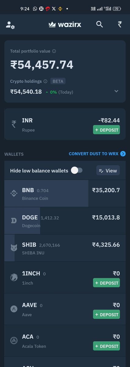 AnshulK92810075's tweet image. Mere pass BNB .704 COIN THEE AB  .44185096 COIN SHAW HO RAHE HAI
DOGE 1412 COIN THEE AB 353 COIN SHAW HO RAHE HAI 
SHIB BEE KAM HAI