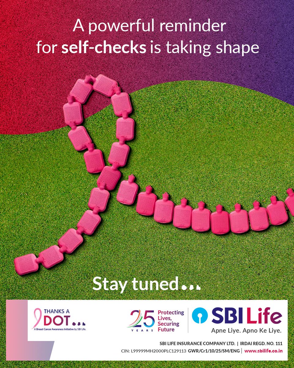 SBILife's tweet photo. Every conversation on breast cancer awareness has the power to save lives.
Now the message is growing bigger and reaching further than ever before.
Stay tuned and be ready to witness it take shape.
#ThanksADot #SBILife #ApneLiyeApnoKeLiye https://t.co/dRs4x0lQW2
