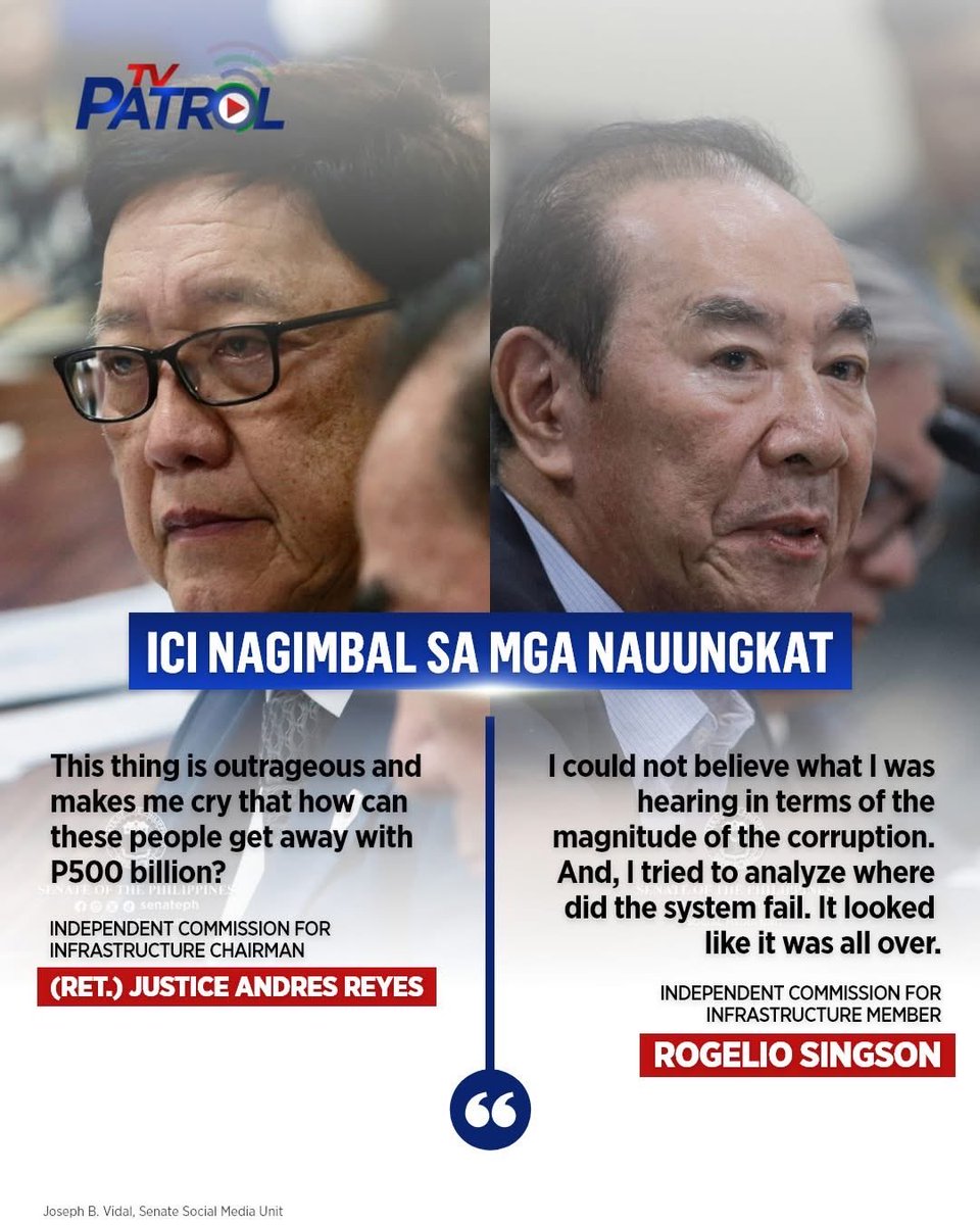 TishaCM's tweet photo. Duterte reigned for six years and kept the crooks at bay. His government meant business—fighting corruption, criminality and drugs. His economic programs and Build3x spiced things up. He handled calamities and a pandemic without batting an eye.

The crooks were so excited when he stepped down and Marcos took the helm. With the help of the Yellows and the Reds, they became unstoppable. They made sure to keep the Dutertes in check. There seems to be no limit to what they’ve accomplished in destroying the country.